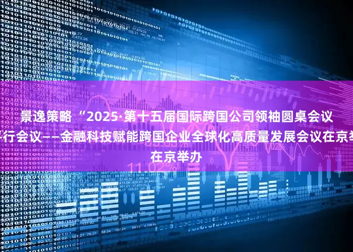 景逸策略 “2025·第十五届国际跨国公司领袖圆桌会议”平行会议——金融科技赋能跨国企业全球化高质量发展会议在京举办